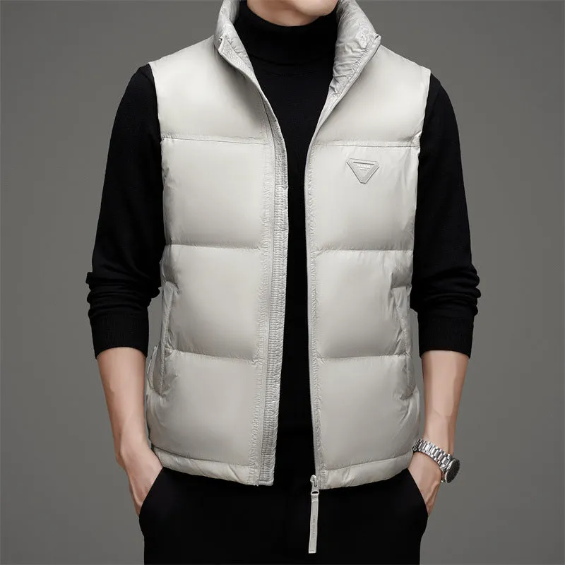 Thickened Quilted Puffer Vest for Men's Casual Wear
