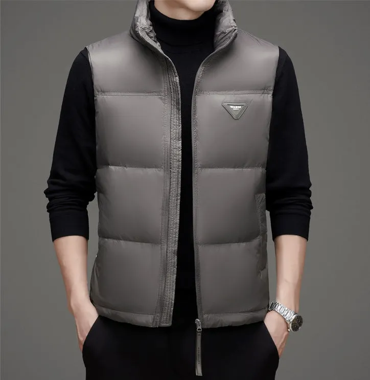 Thickened Quilted Puffer Vest for Men's Casual Wear