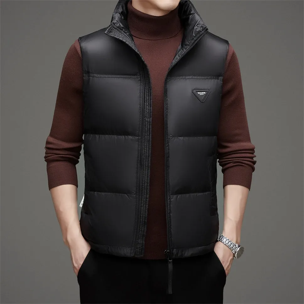 Thickened Quilted Puffer Vest for Men's Casual Wear