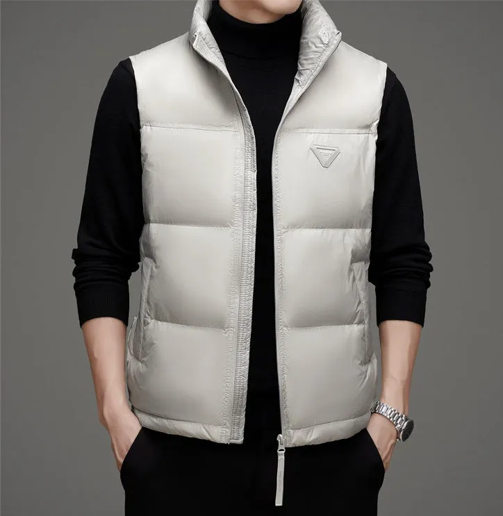 Thickened Quilted Puffer Vest for Men's Casual Wear