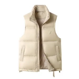 Thickened Quilted Puffer Vest for Men's Casual Wear