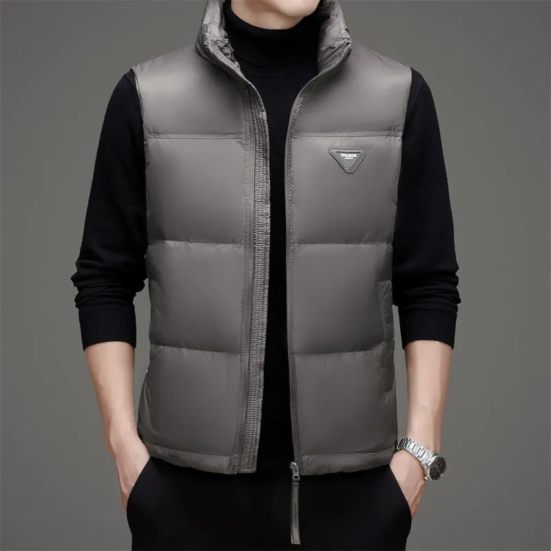 Thickened Quilted Puffer Vest for Men's Casual Wear