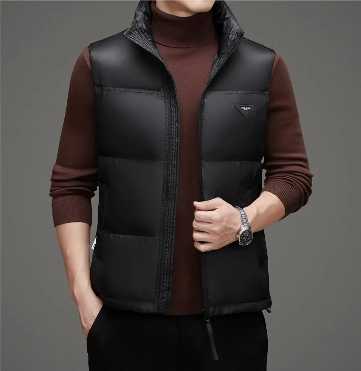 Thickened Quilted Puffer Vest for Men's Casual Wear