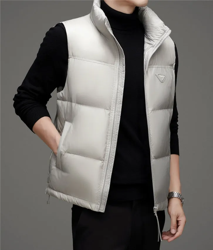 Thickened Quilted Puffer Vest for Men's Casual Wear