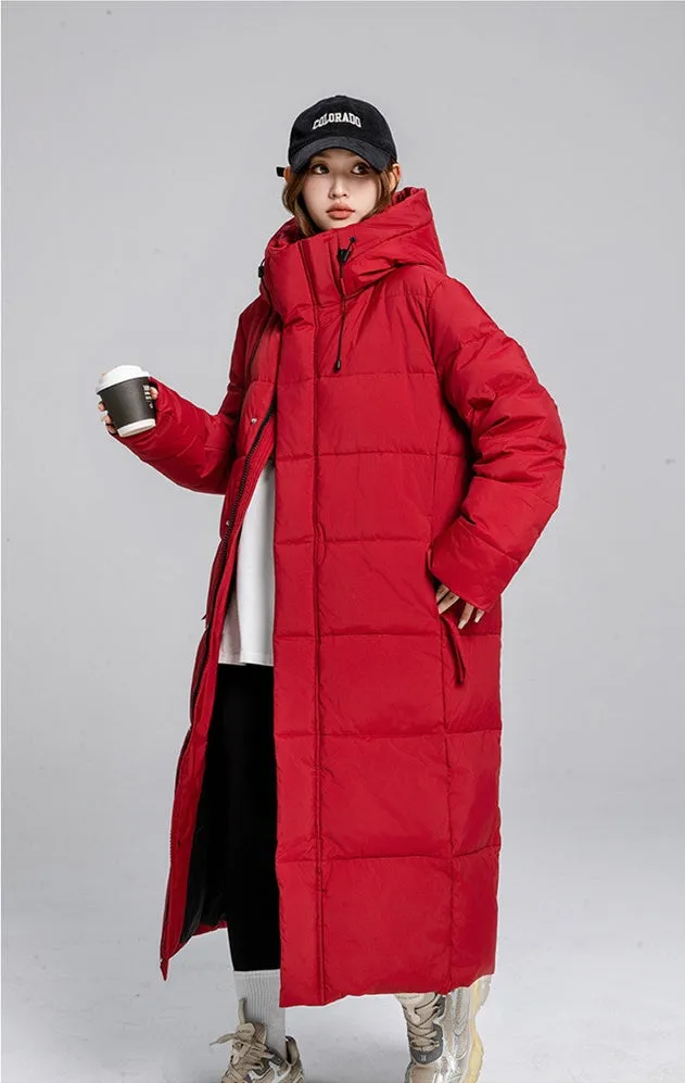 Thickened Solid Padded Full-zip Puffer Coat for Women