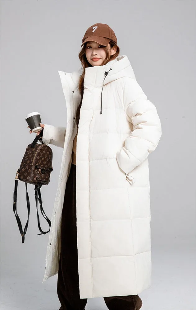 Thickened Solid Padded Full-zip Puffer Coat for Women