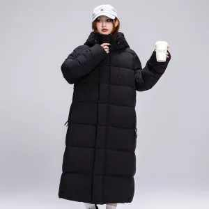Thickened Solid Padded Full-zip Puffer Coat for Women