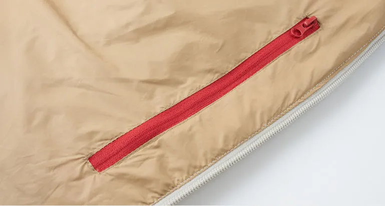 Thickened Zip-up Padded Down Jacket with Detachable Hood