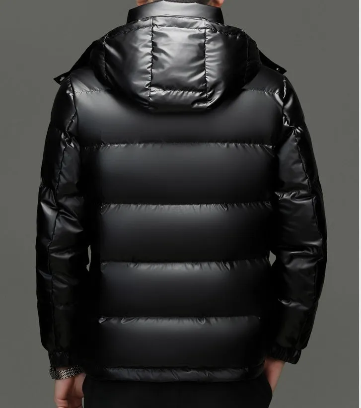 Thickened Zip-up Padded Down Jacket with Detachable Hood