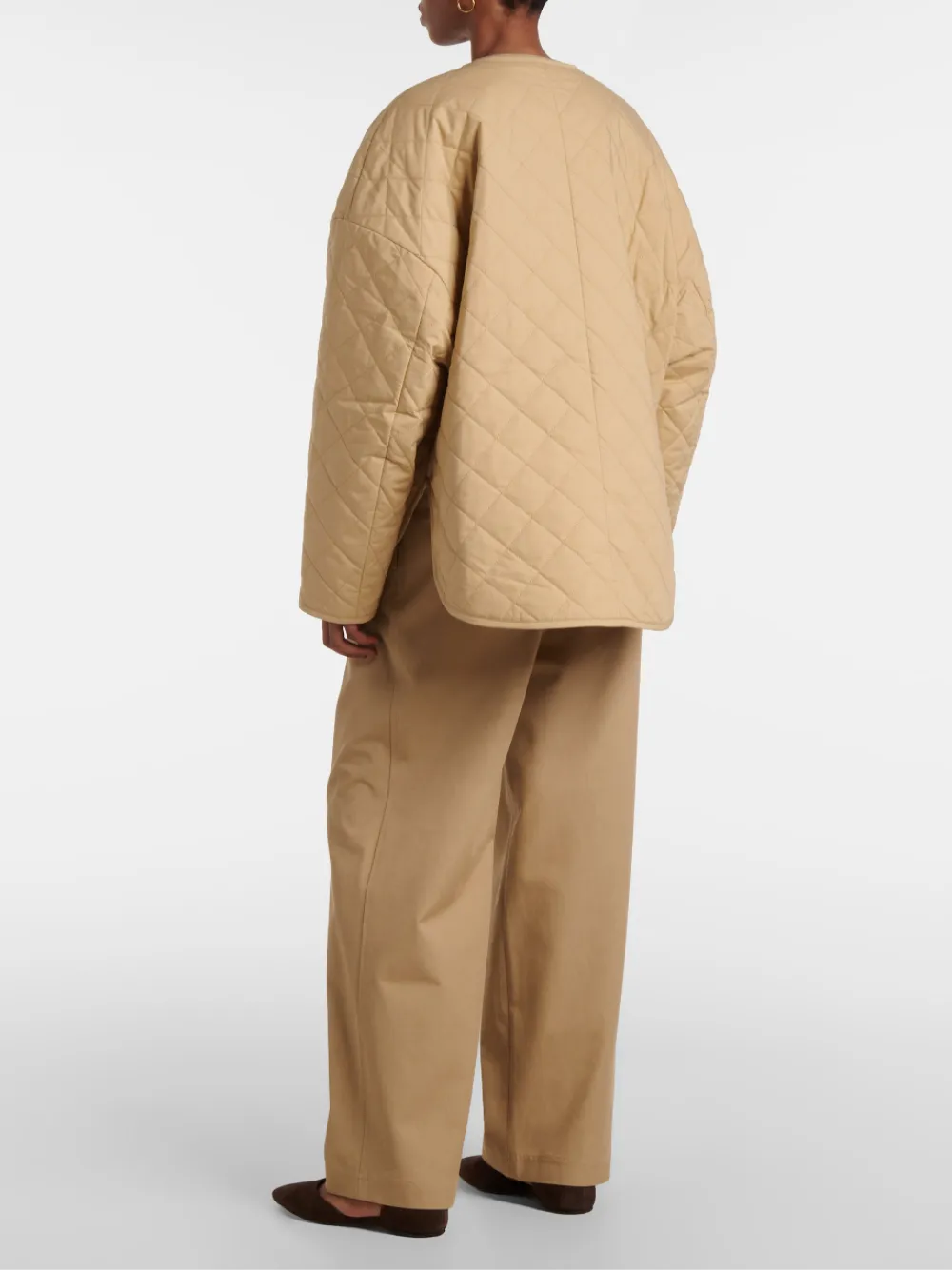 Toteme Drop-Shoulder Quilted Jacket Desert