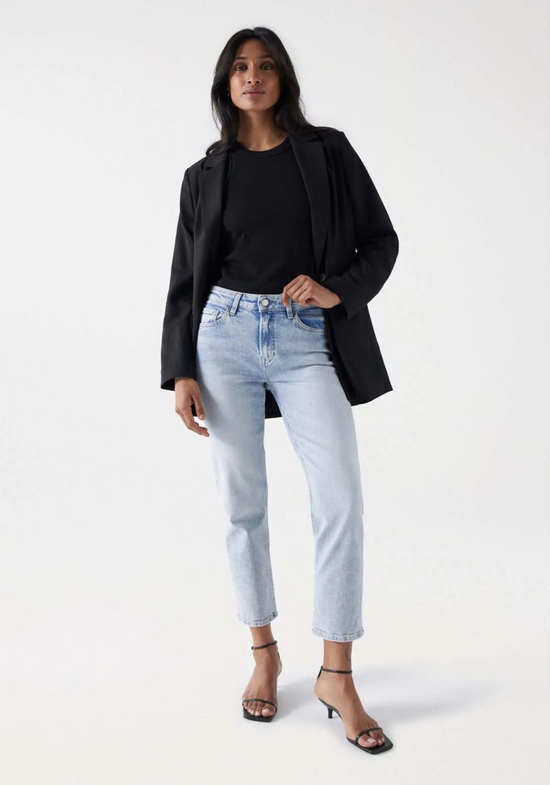 True Cropped Slim Jeans - Blue