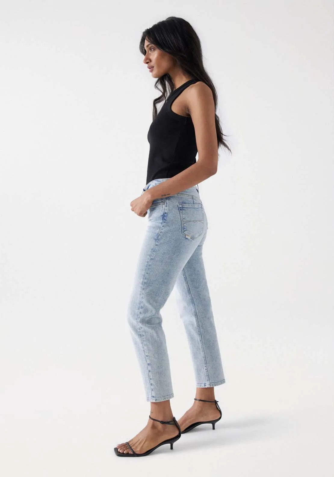 True Cropped Slim Jeans - Blue
