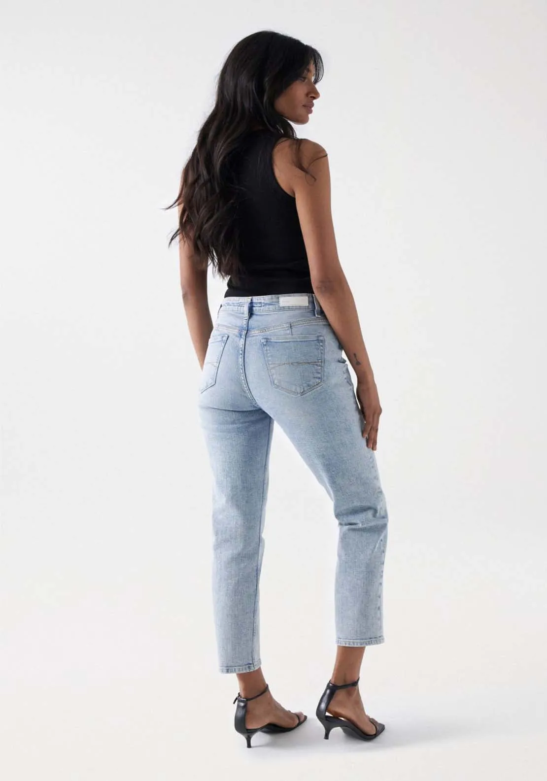 True Cropped Slim Jeans - Blue