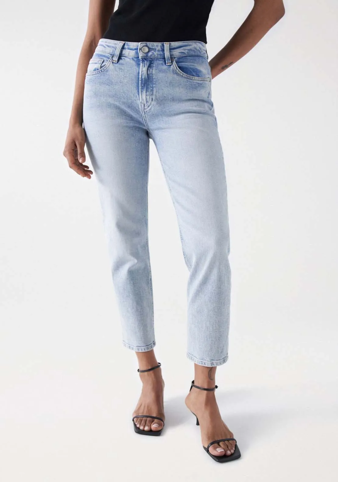 True Cropped Slim Jeans - Blue