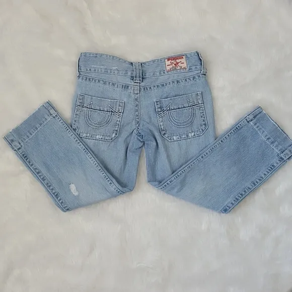 True Religion - Distressed Cropped Jeans