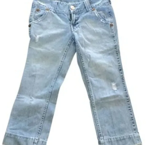 True Religion - Distressed Cropped Jeans