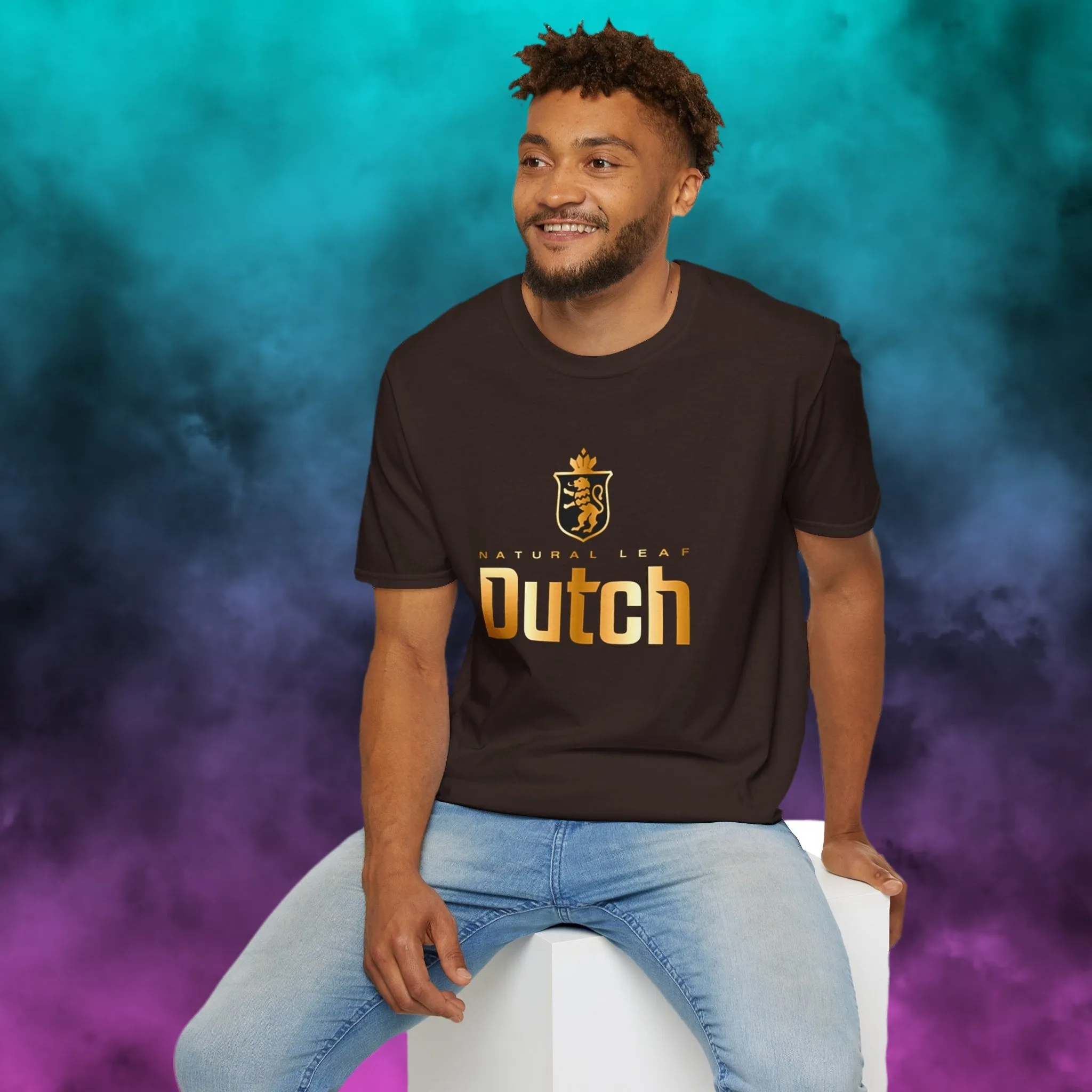 Unisex Dutch Logo Typographical Art Softstyle T-Shirt