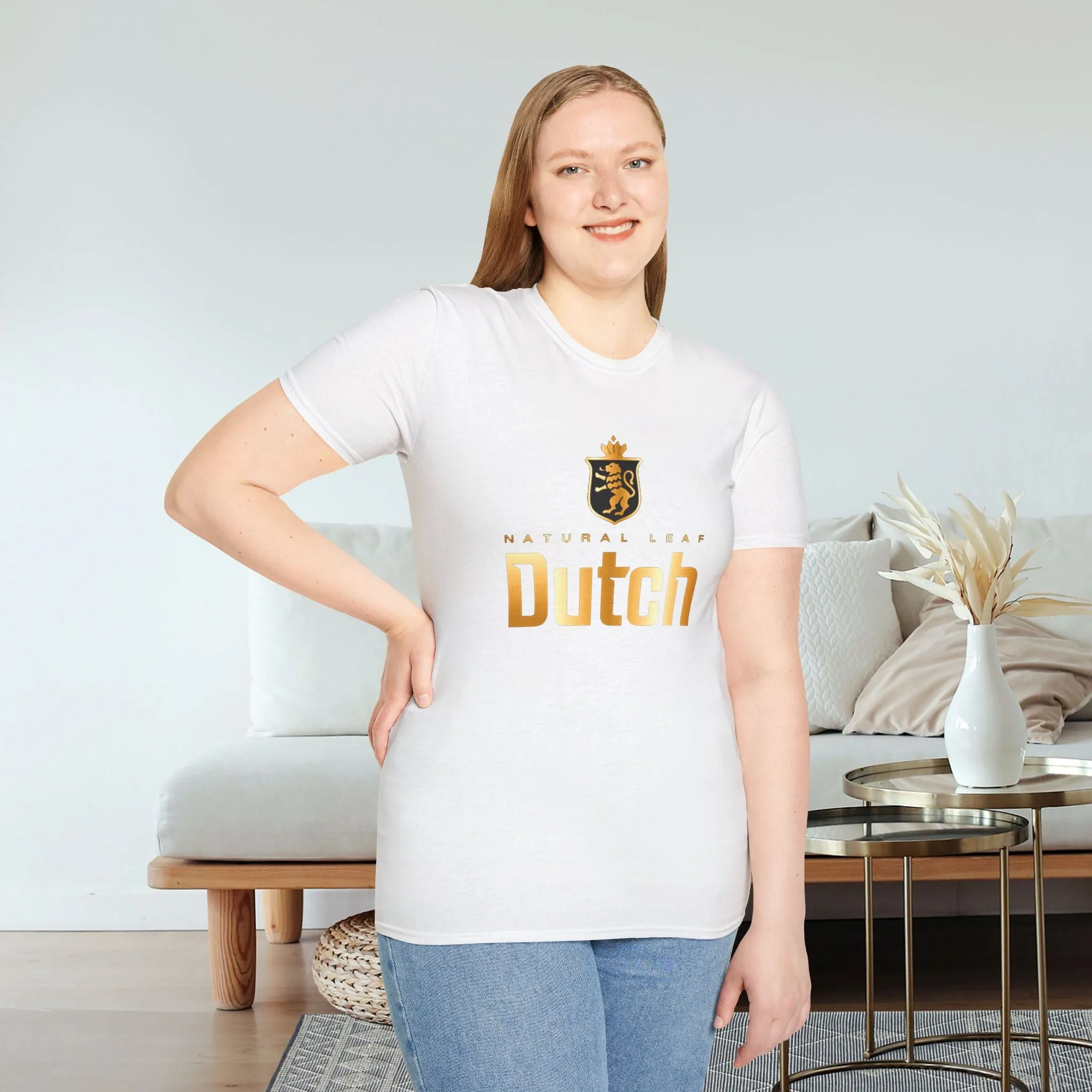 Unisex Dutch Logo Typographical Art Softstyle T-Shirt