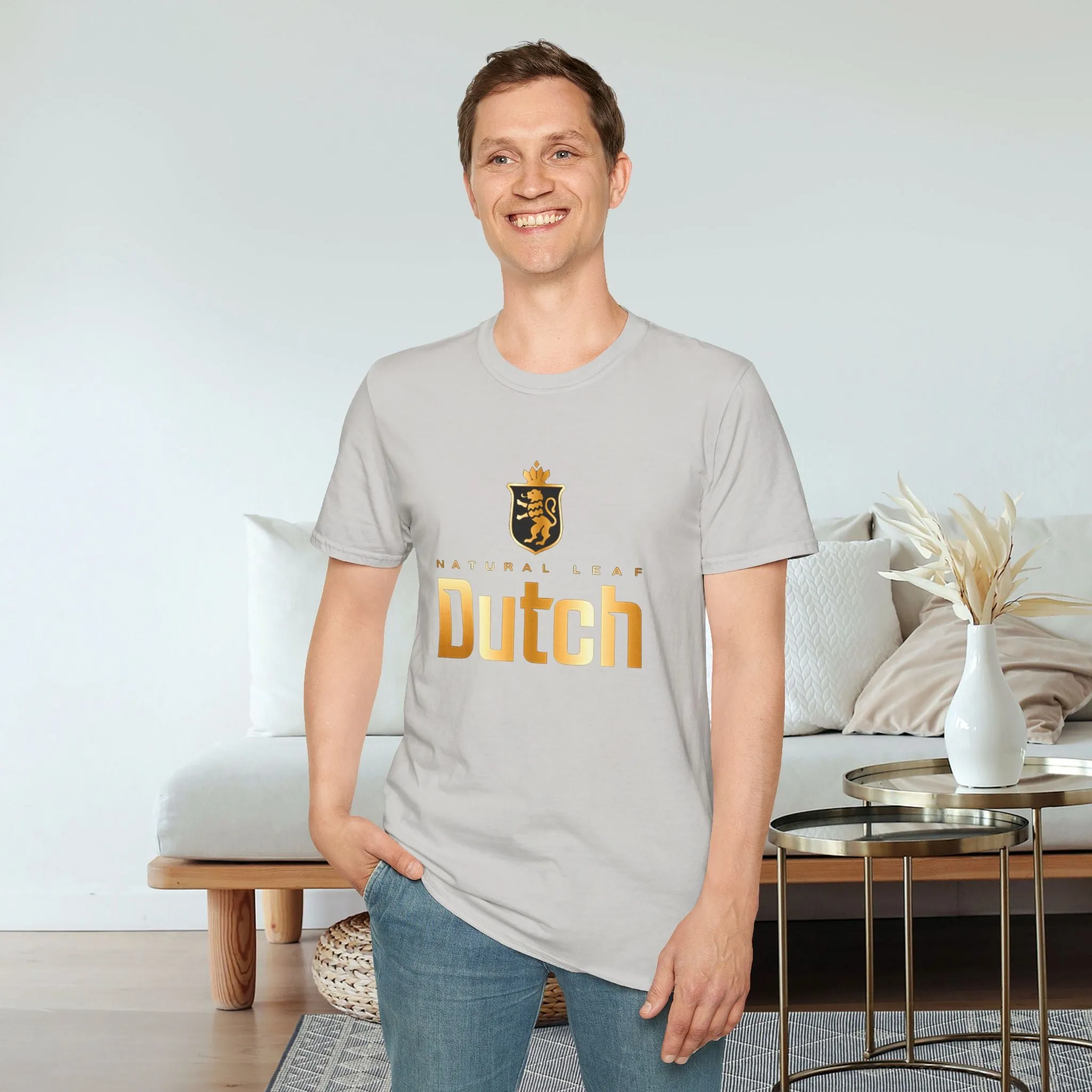 Unisex Dutch Logo Typographical Art Softstyle T-Shirt
