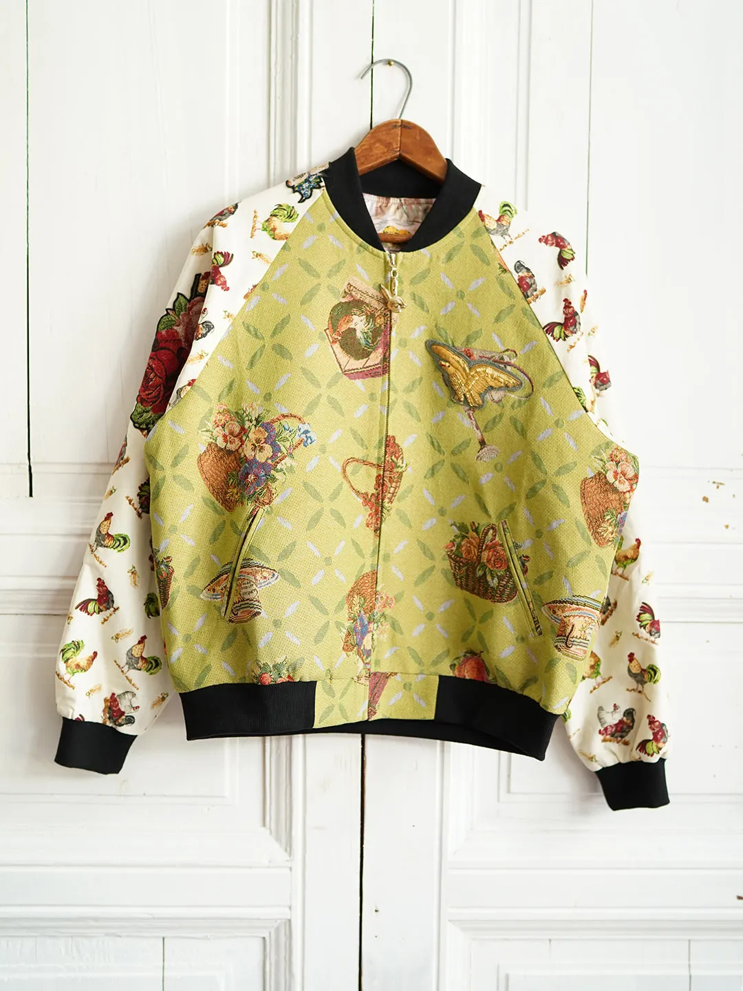 Unlogical Poem Patchwork Souvenir Jacket