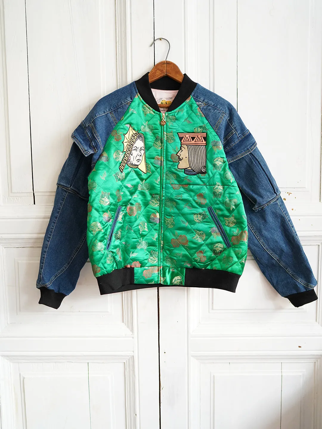 Unlogical Poem Patchwork Souvenir Jacket