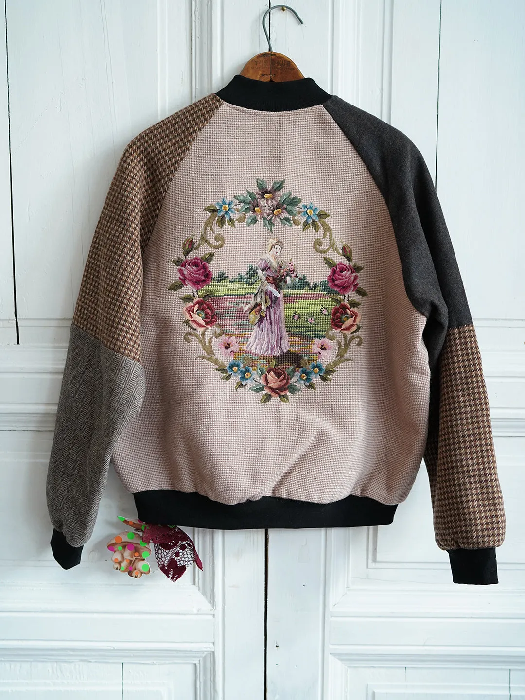 Unlogical Poem Patchwork Souvenir Jacket