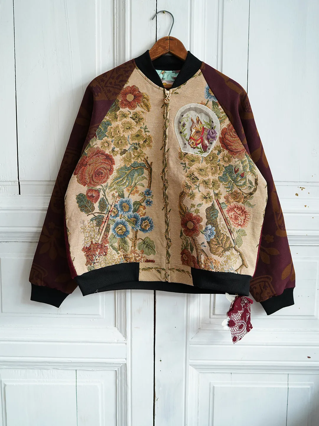 Unlogical Poem Patchwork Souvenir Jacket