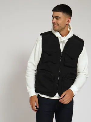 Utility Gilet Jacket - Black