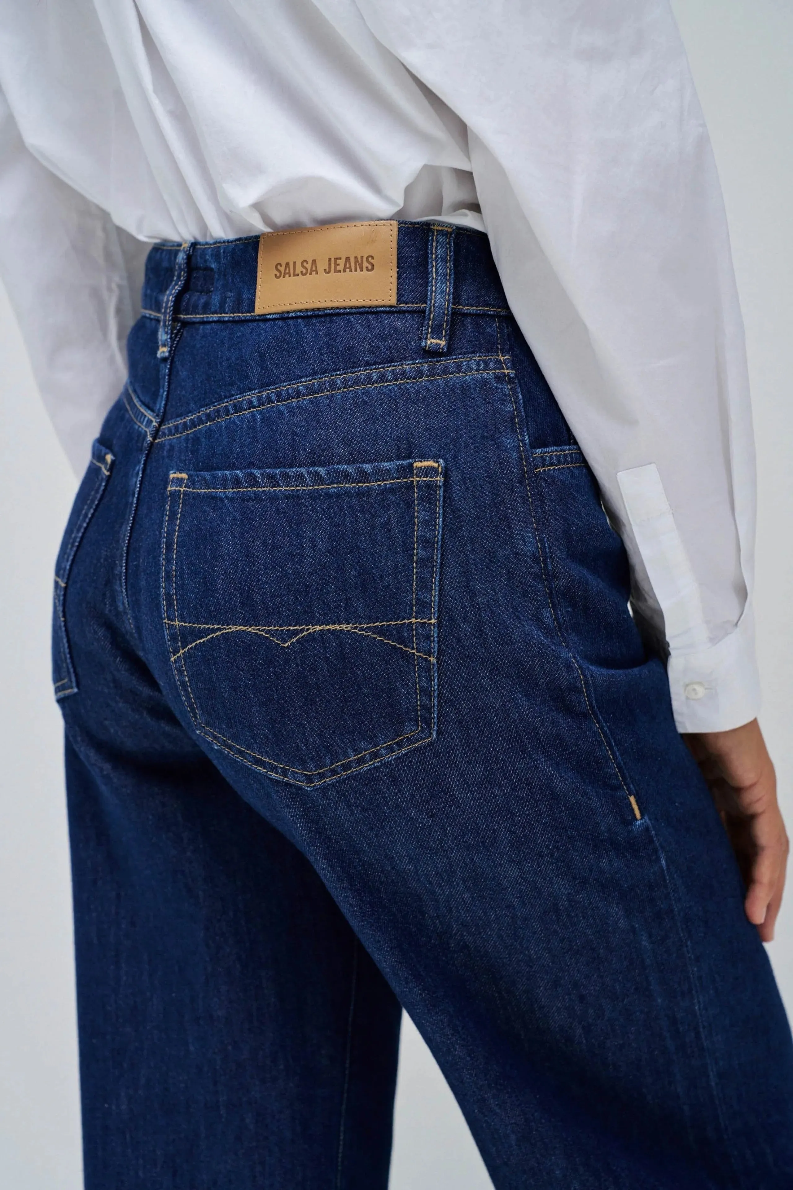 Vaqueros SALSA Wide Leg Azul Oscuros