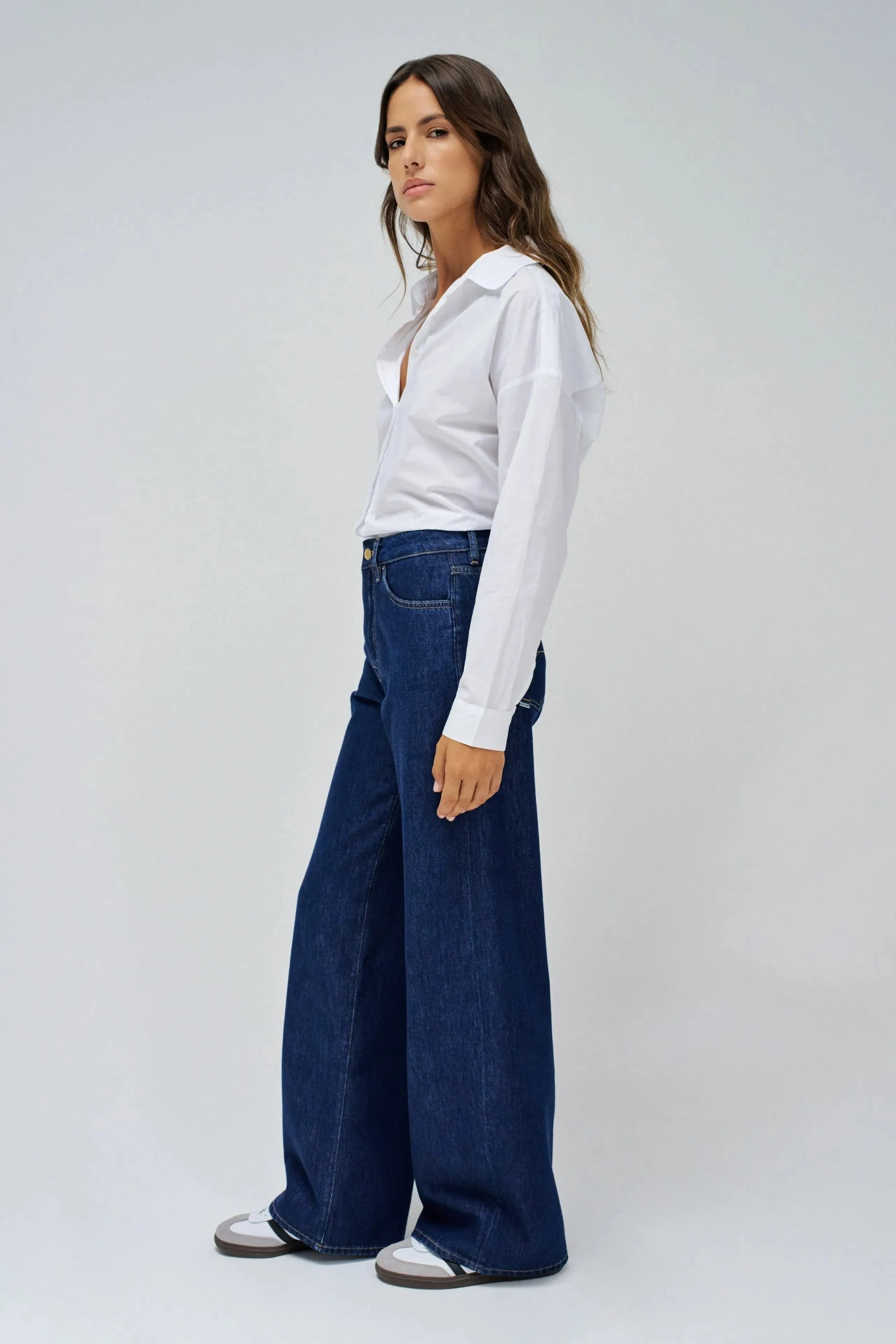 Vaqueros SALSA Wide Leg Azul Oscuros