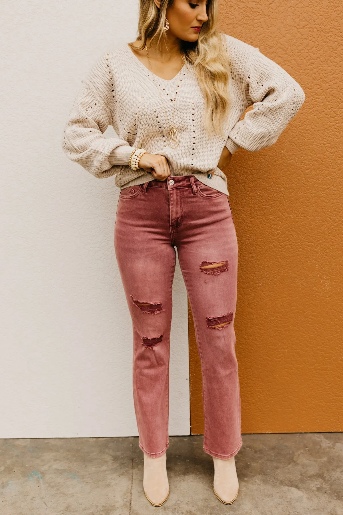 Vervet Denim | The Skylar High Rise Boot Cut Jeans  - FINAL SALE
