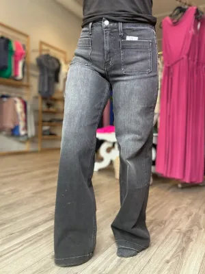 Vervet High Rise Black Trouser Jeans