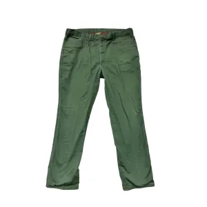 Vintage 1990s Lion Apparel Mens 44L Green Double-Lined Pants With Plaid Interior #8052