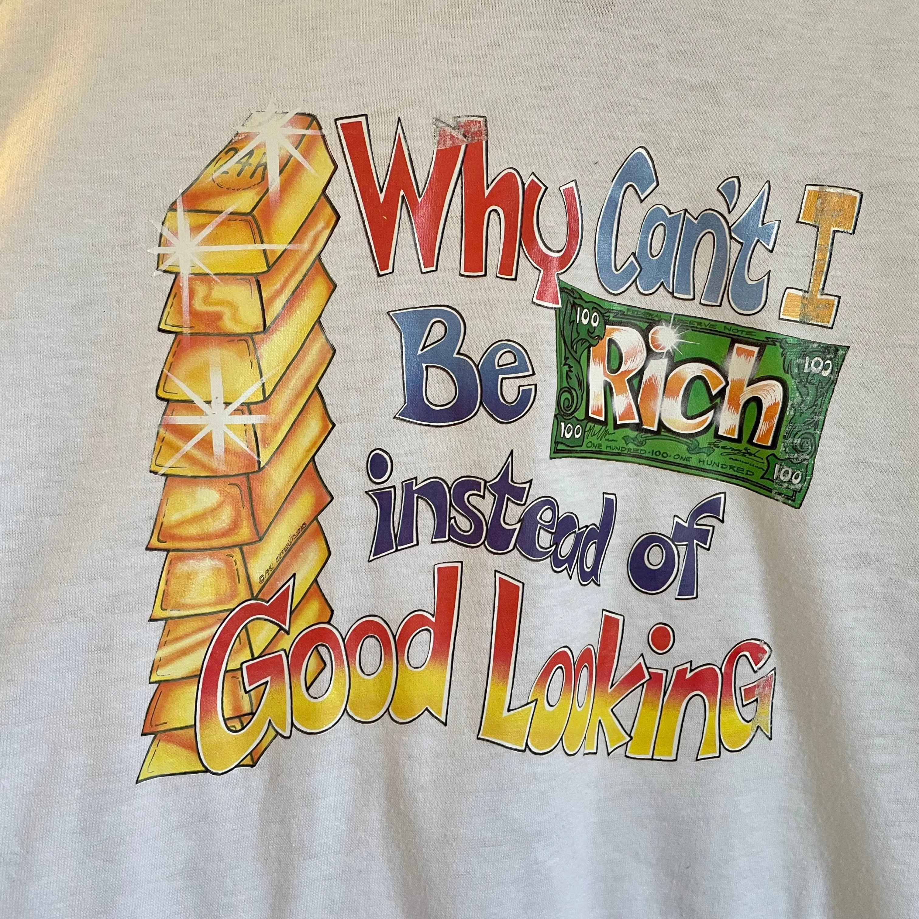 Vintage 80s 1981 Outer Visions v-neck Ringer Tee