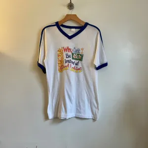 Vintage 80s 1981 Outer Visions v-neck Ringer Tee