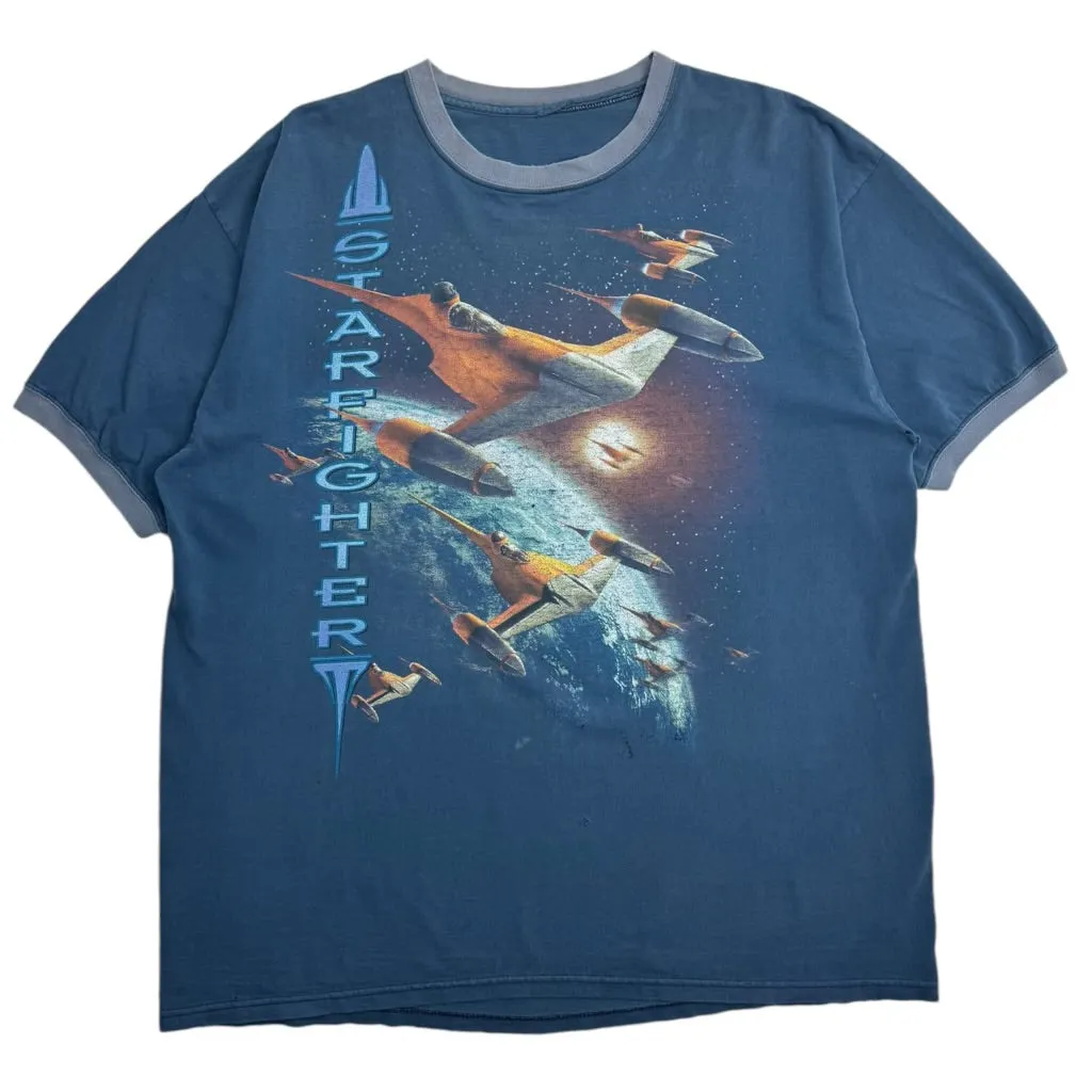Vintage Star Wars Episode 1 Star Fighter Ringer T-Shirt