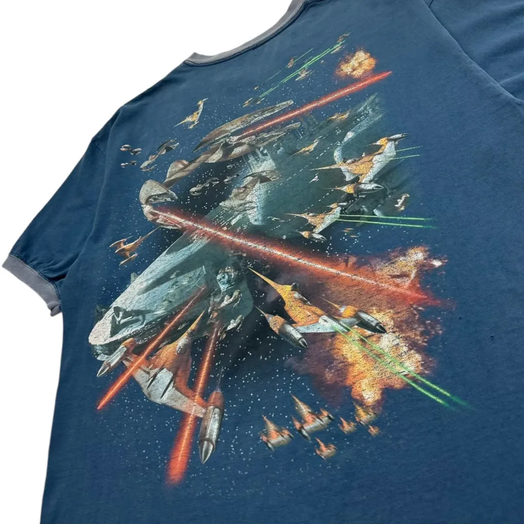 Vintage Star Wars Episode 1 Star Fighter Ringer T-Shirt