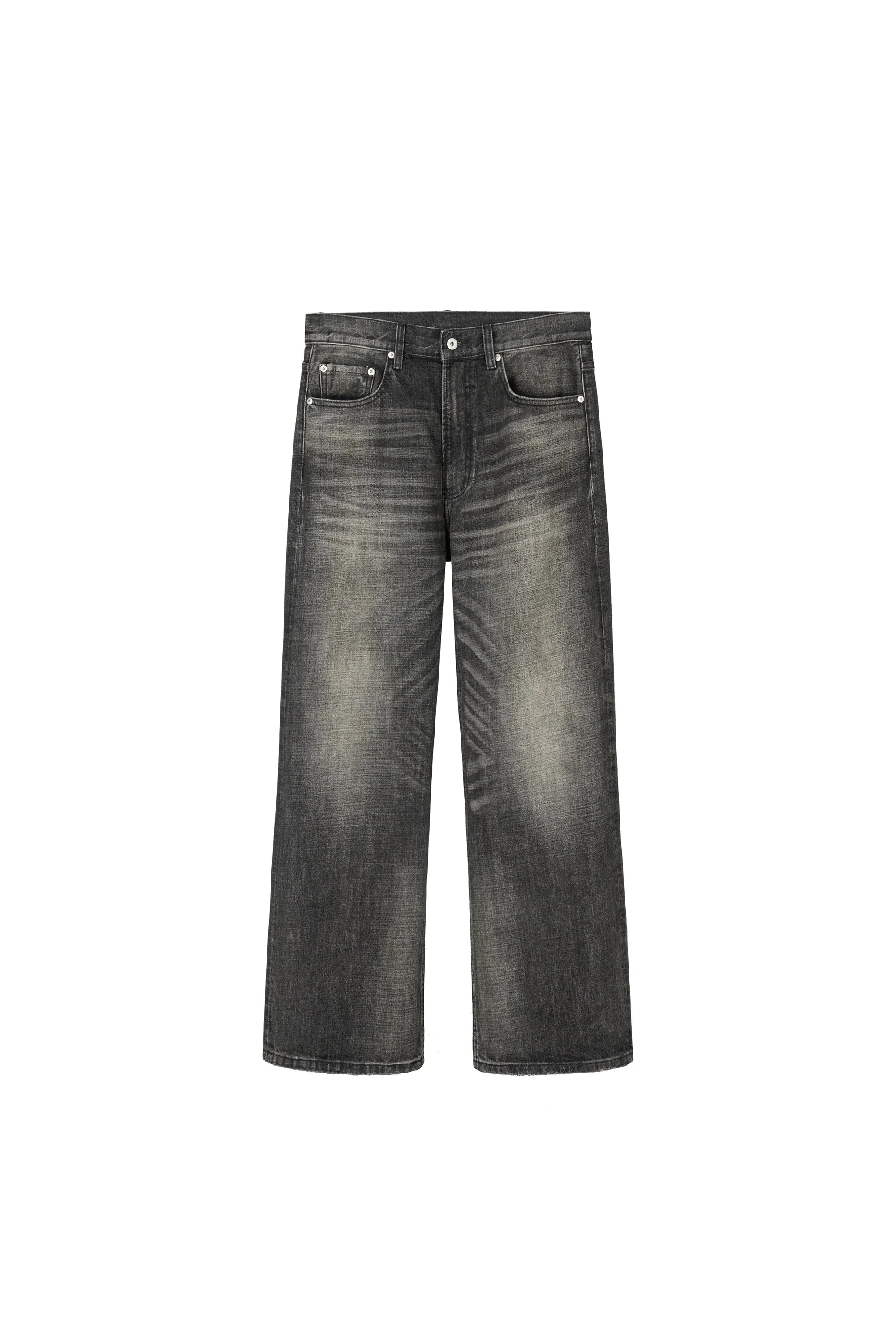 Vintage Washed Wide-Leg Jeans