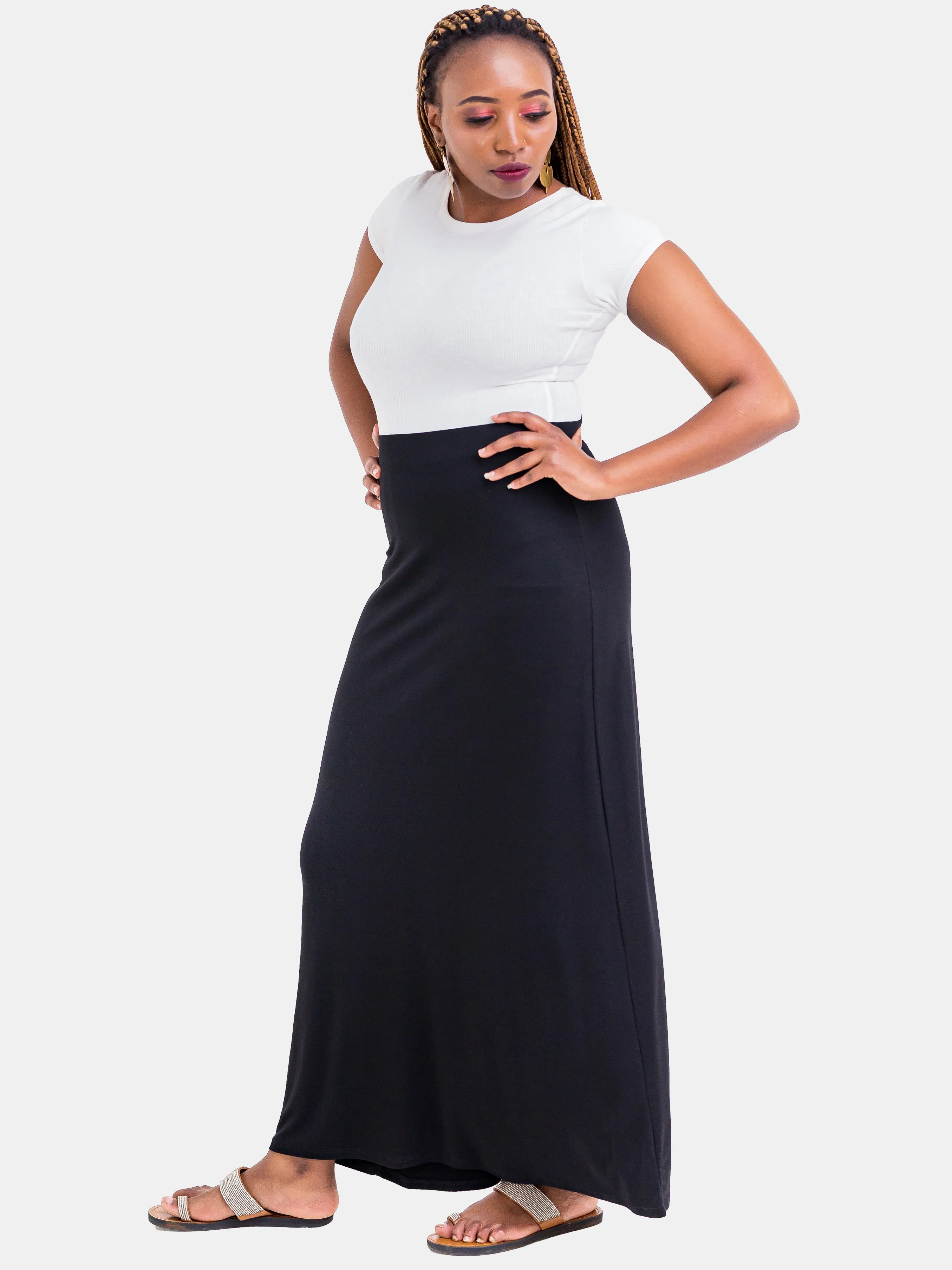 Vivo Davina A-line Maxi Skirt - Black