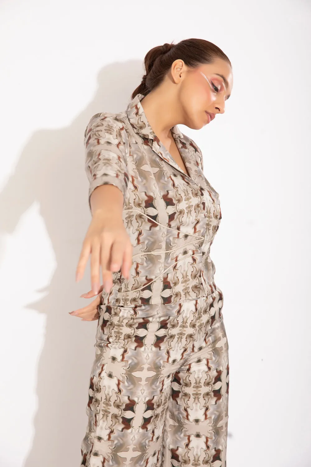 Waist Darted Shirt And Pants