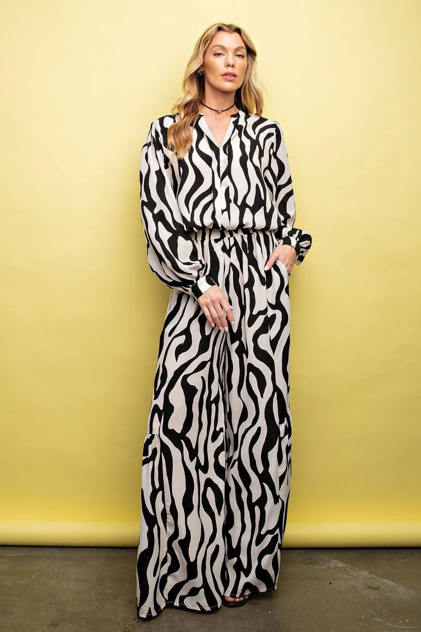 WAVY ABSTRACT PRINTED PANTS