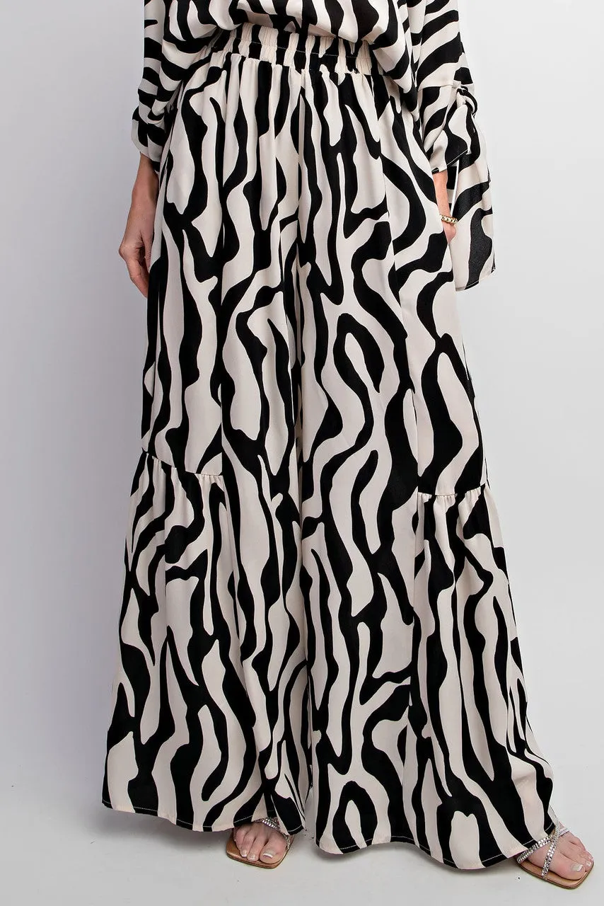 WAVY ABSTRACT PRINTED PANTS