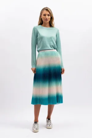 WE ARE THE OTHERS The Sunray Pleat Skirt - Blue Ombre