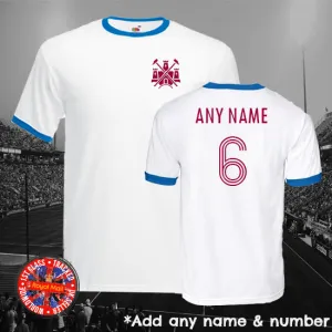 West Ham Personalised Football Ringer T-shirt