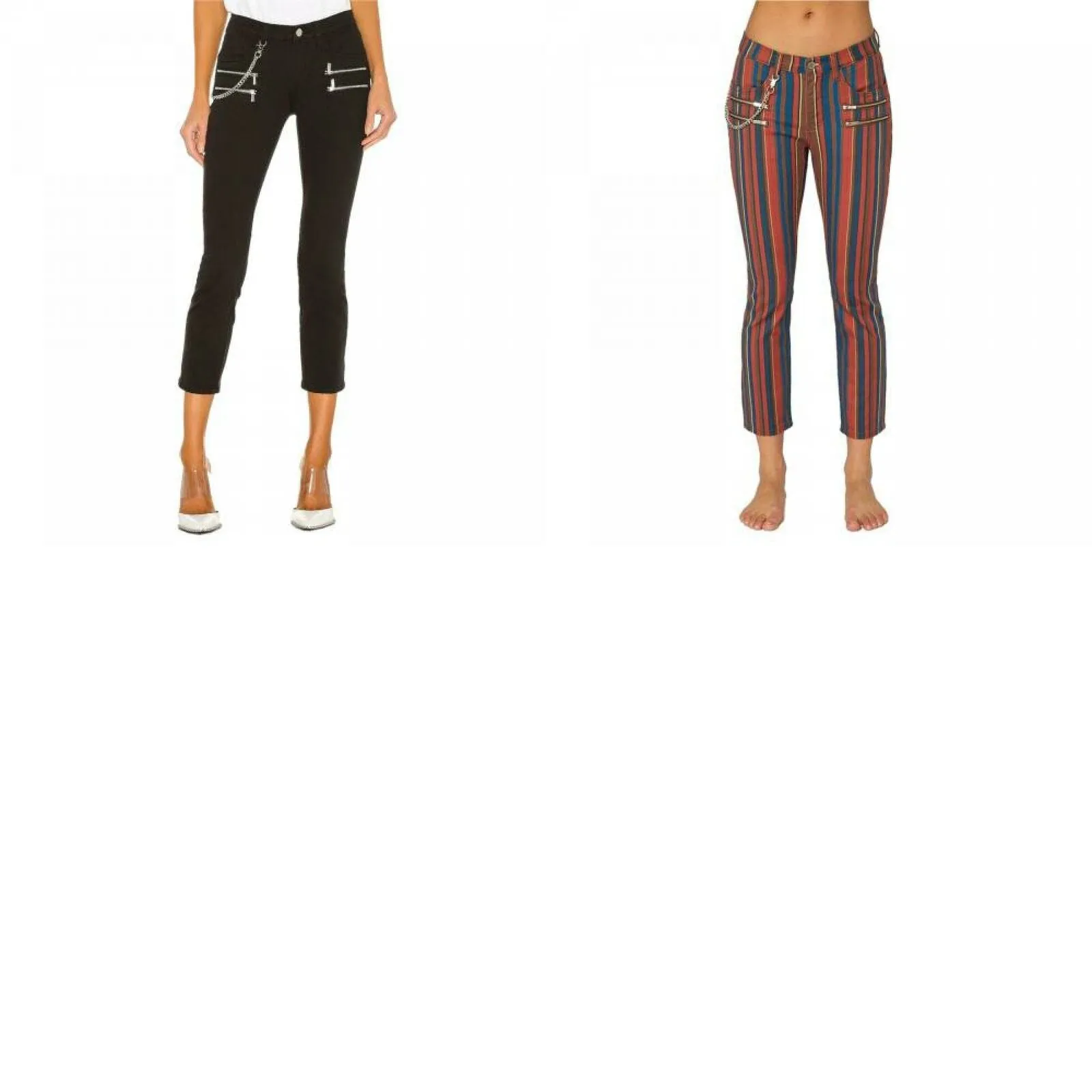 WeWoreWhat Women's Low Rise Rocker Cropped Skinny Jeans