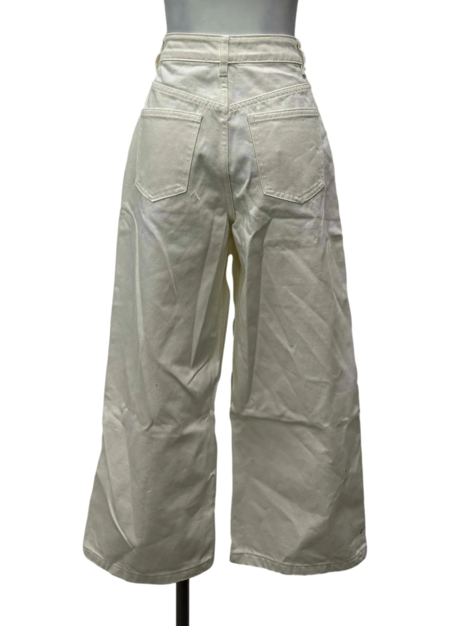 White High Waist Wide Leg Jeans