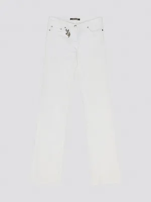 White Wide Leg Denim Jeans