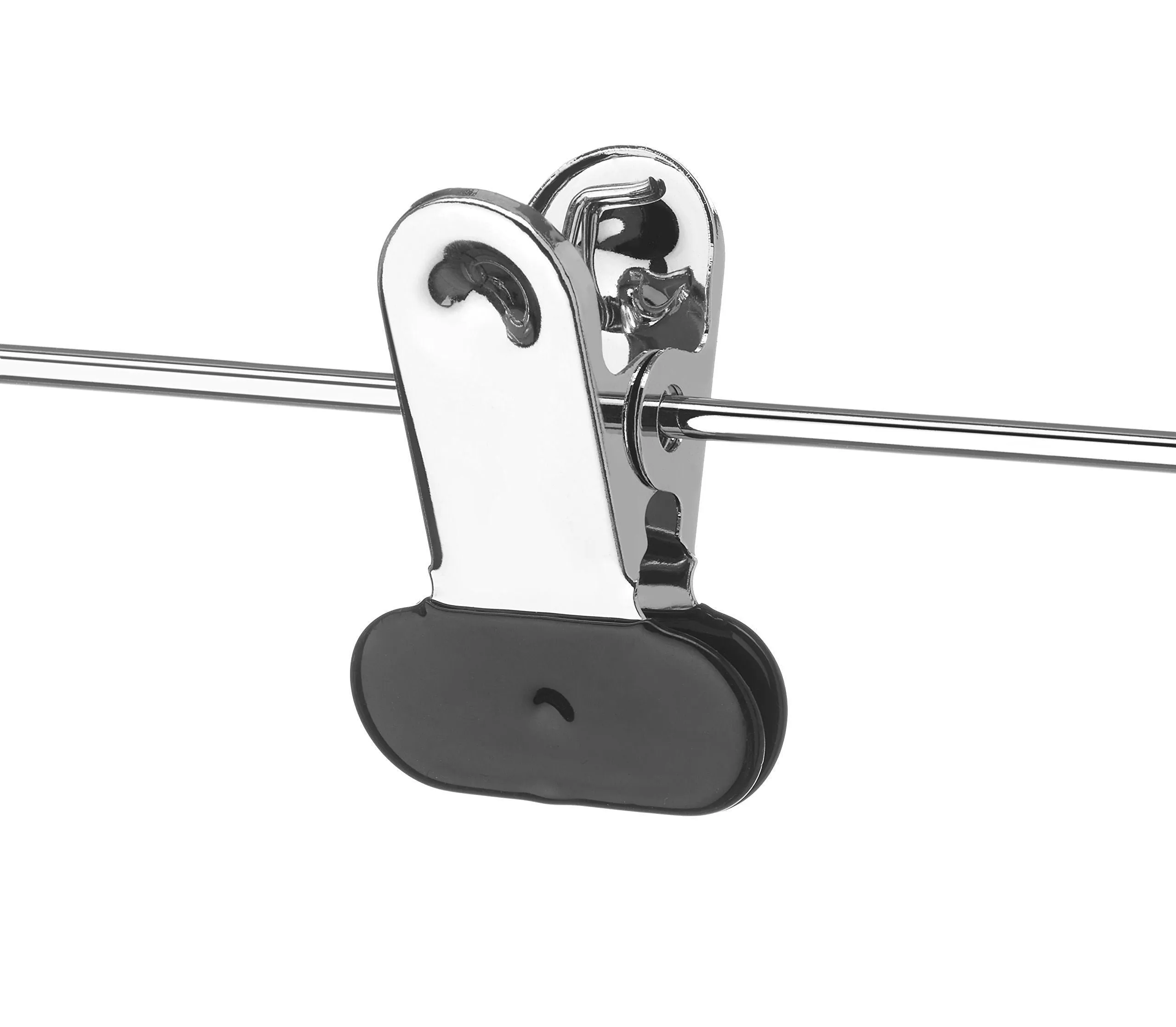 Whitmor 4-Tier Folding Skirt Hanger Chrome / Black