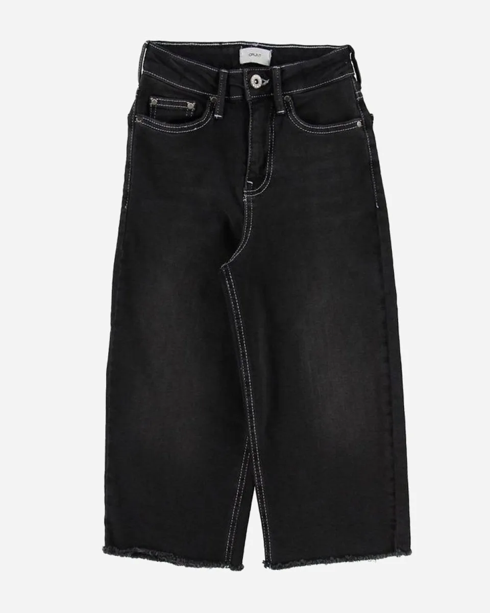 Wide Leg Croped Black - Clam black