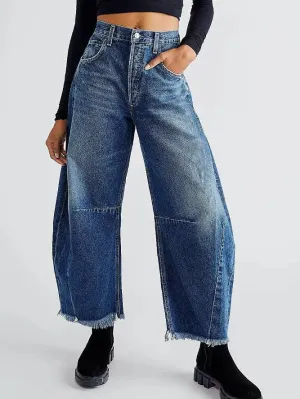 Wide Leg Cropped Jeans